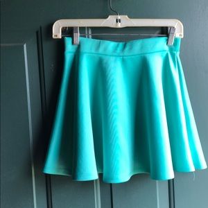 Teal mini skirt